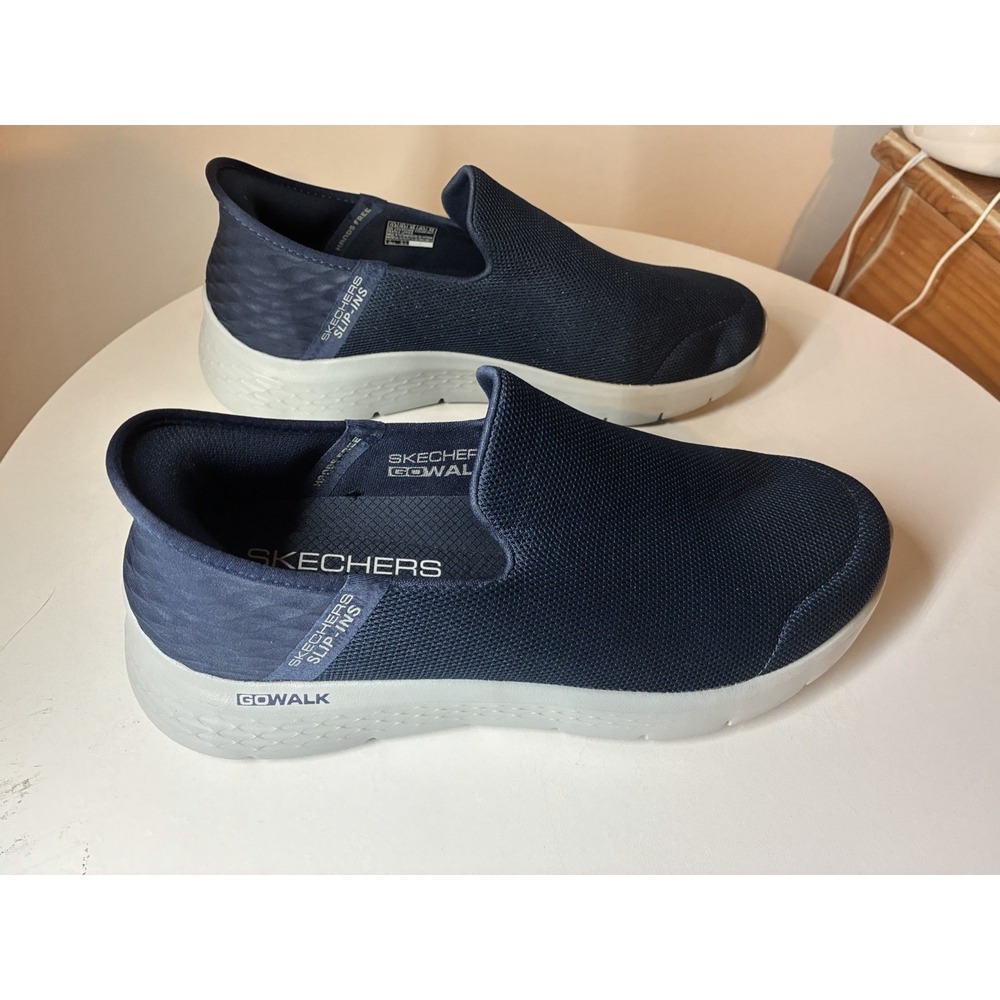 Skechers Ultra Go Arch Fit Slip-Ins Hands Free Navy Blue Mens 11.5 Sneaker Shoes